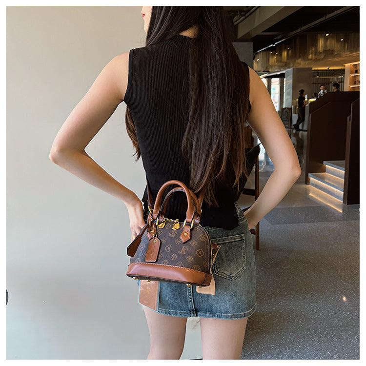 Monogram Letter Shell Bag