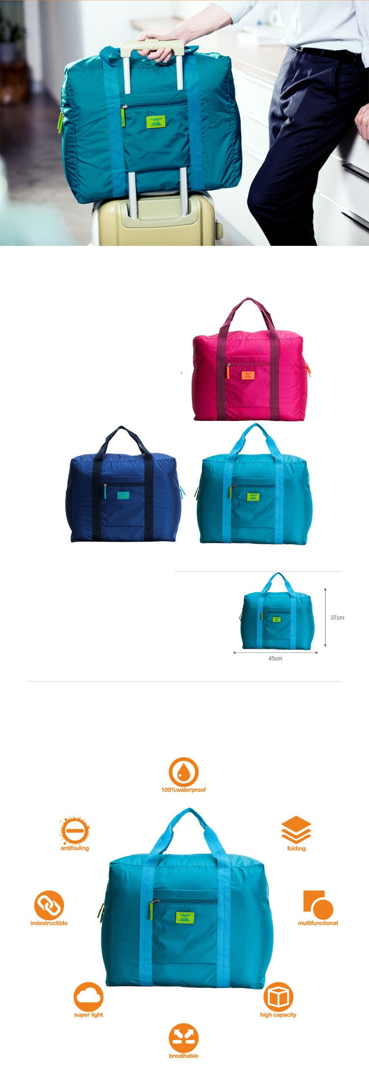# Waterproof Foldable Clothing Organizer Bag
