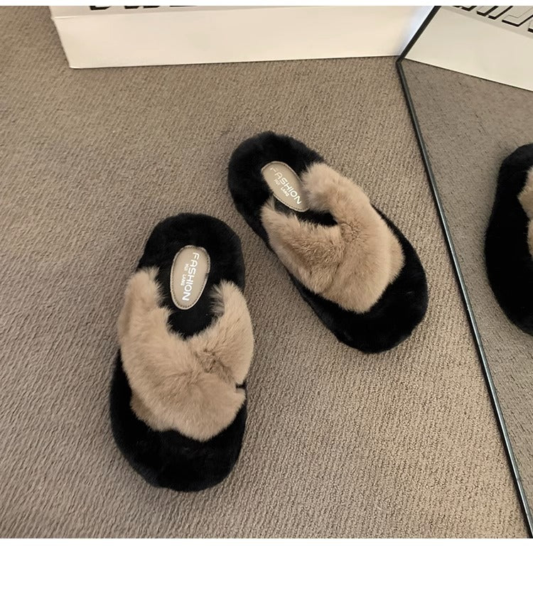 Women's Thick-Soled Furry Slippers