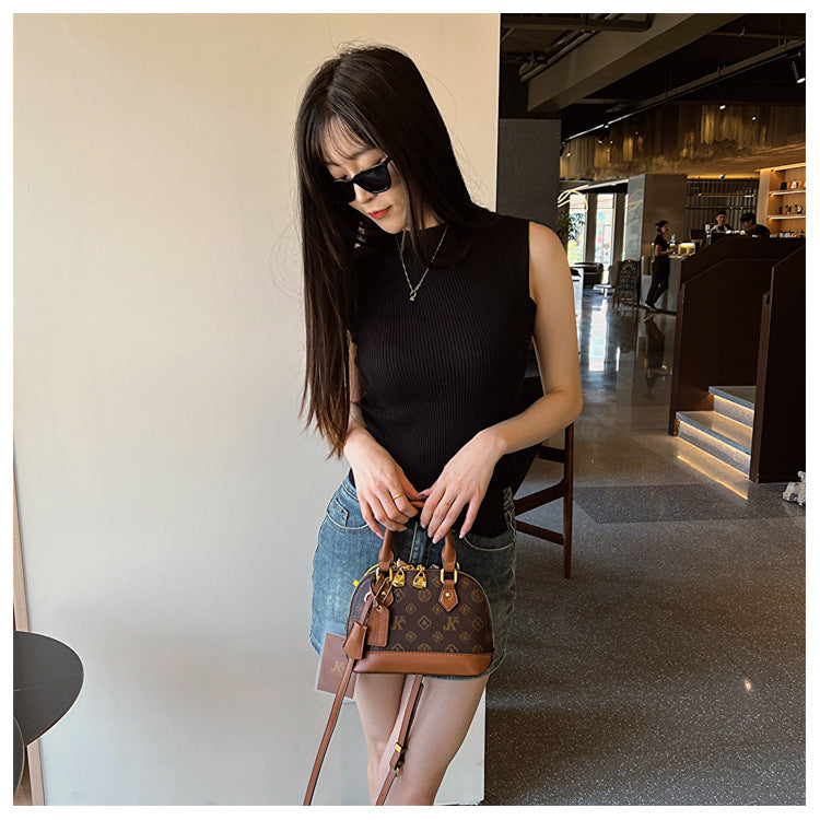 Monogram Letter Shell Bag