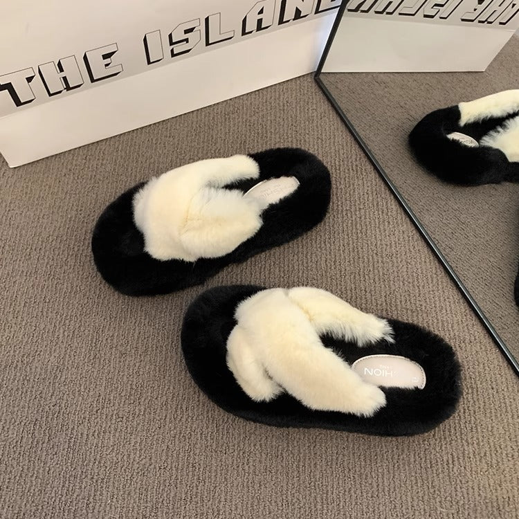 Women's Thick-Soled Furry Slippers