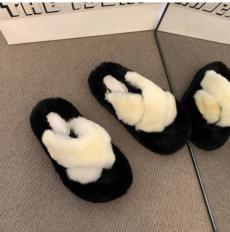 Women's Thick-Soled Furry Slippers
