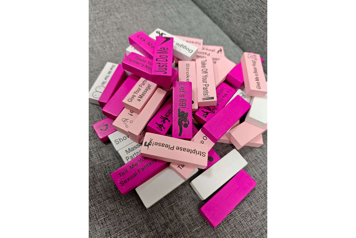 Wooden Jenga Tower Game (Three-Color English Blocks