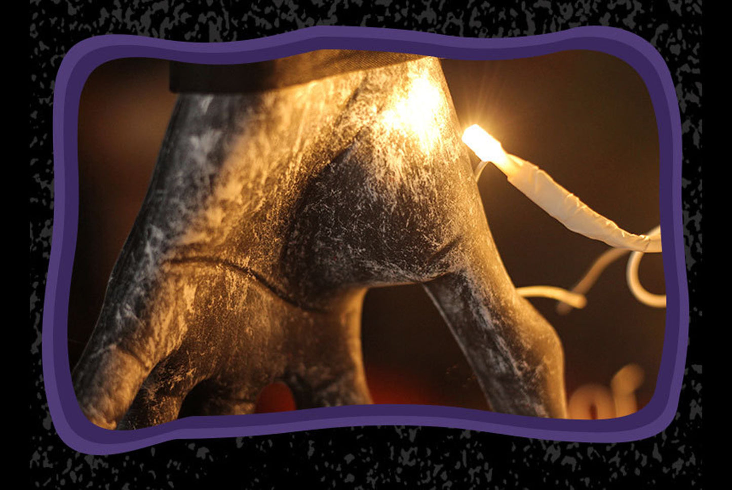 **Severed Finger Skull Horror Prop Pendant**