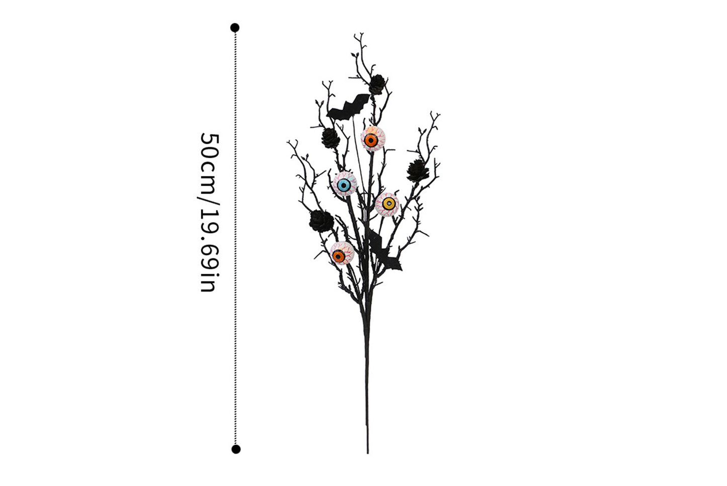 **Creative Maple Leaf, Bat, and Pine Cone Eyeball Cutting Bouquet Accessory**