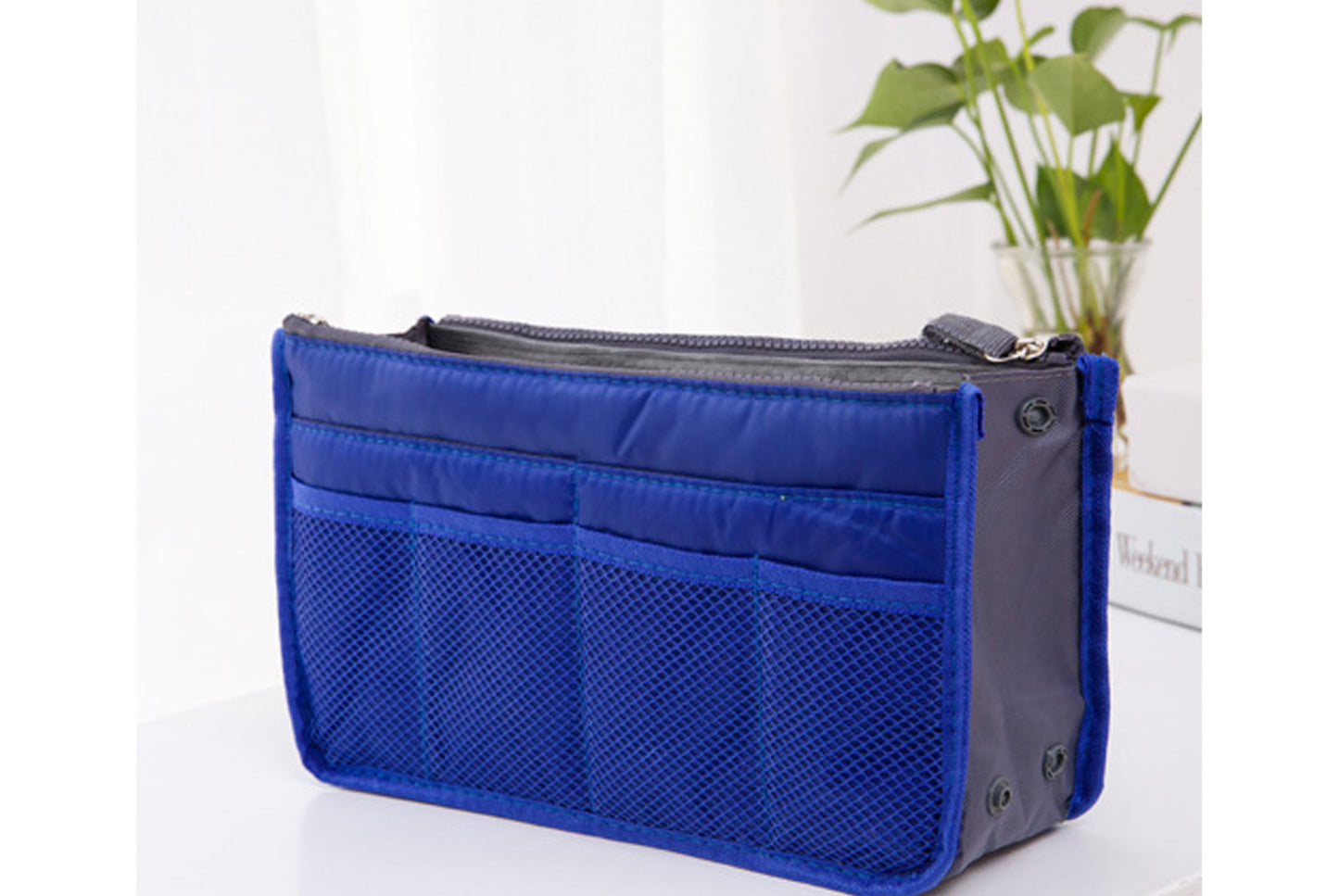 Double zipper storage bag