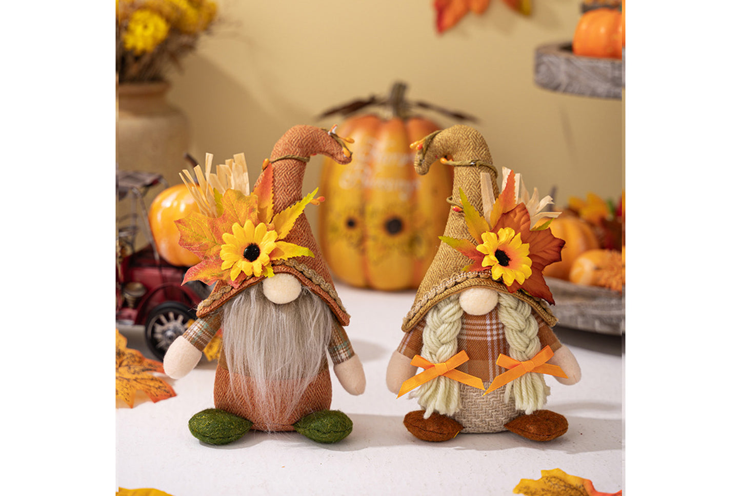 Thanksgiving Decorations, Standing Faceless Doll Gnome Figurine