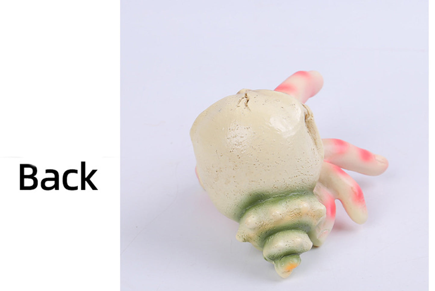 Halloween Skull Conch Hand Figurine | Resin Horror Garden Decor