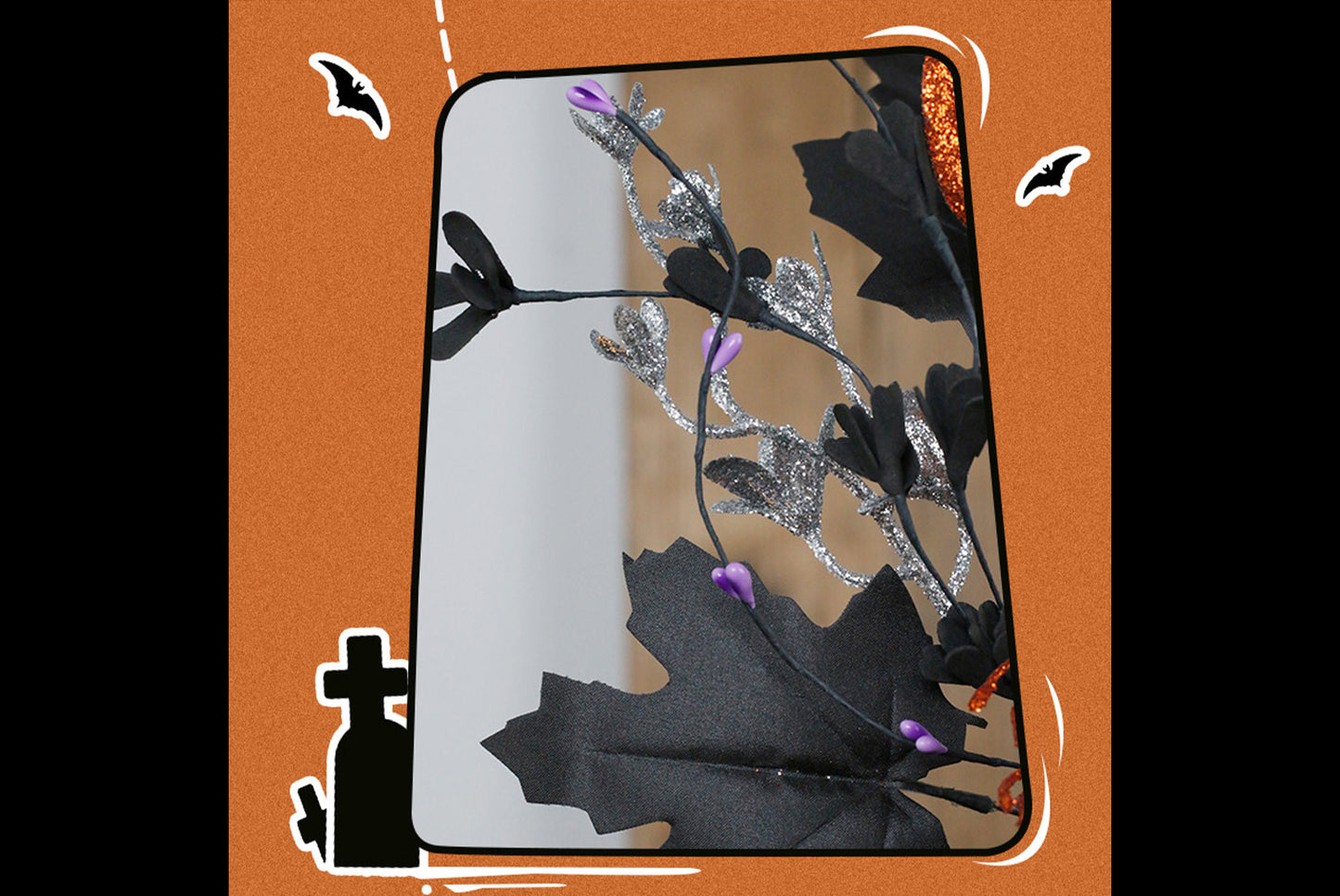 Spooky Pumpkin Maple Leaf Eyeball Flower