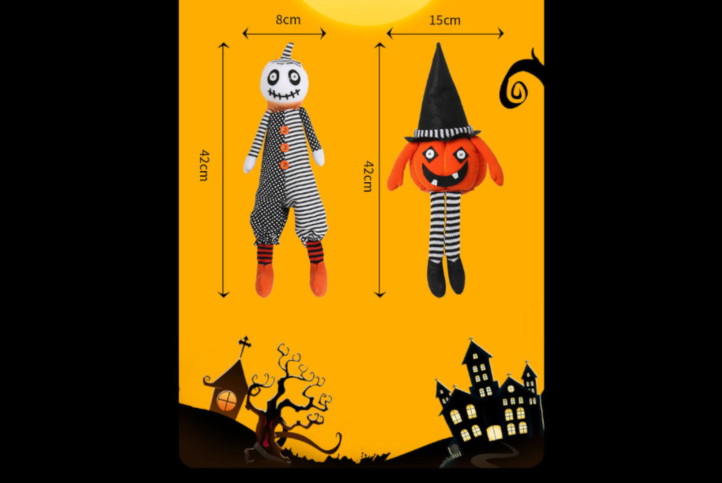 **Halloween Scary Pumpkin Ghost Doll Ornament**