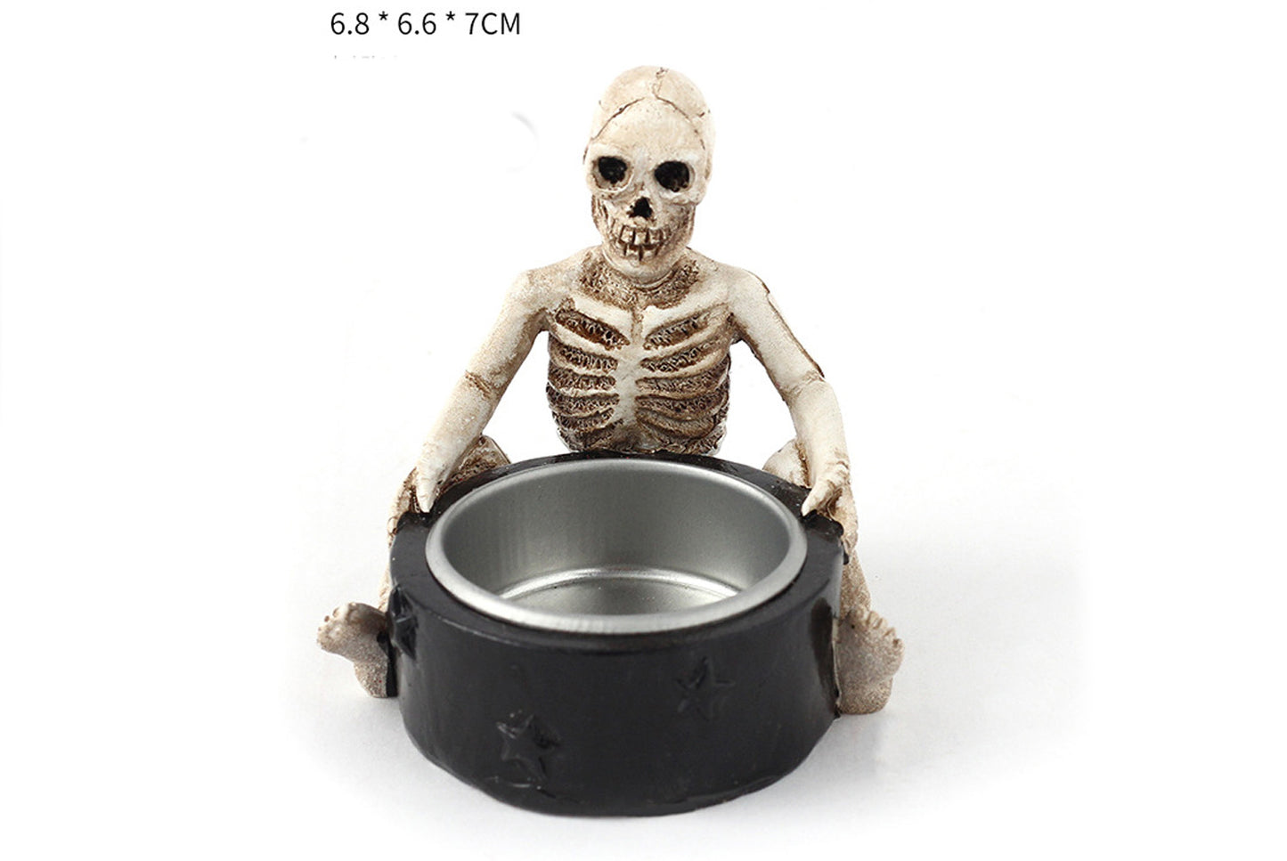 *Halloween Scary Witch Skull Candle Holder - Halloween Party Tabletop Decoration*