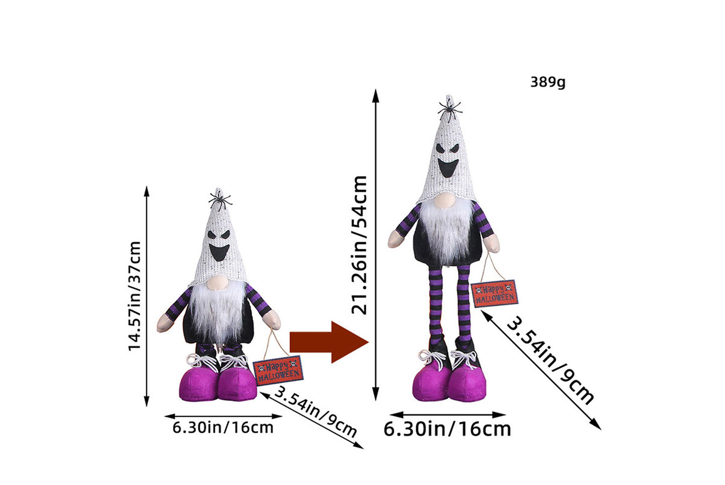 Halloween Expandable Doll | White Beard Faceless Doll