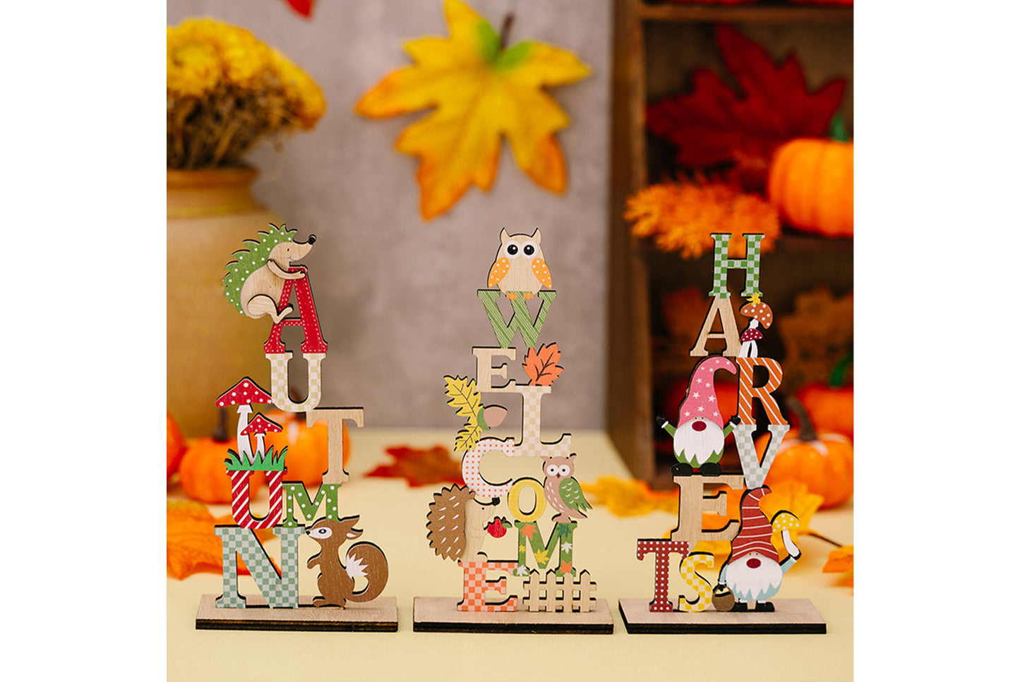 Harvest Season Wooden Decorative Ornaments