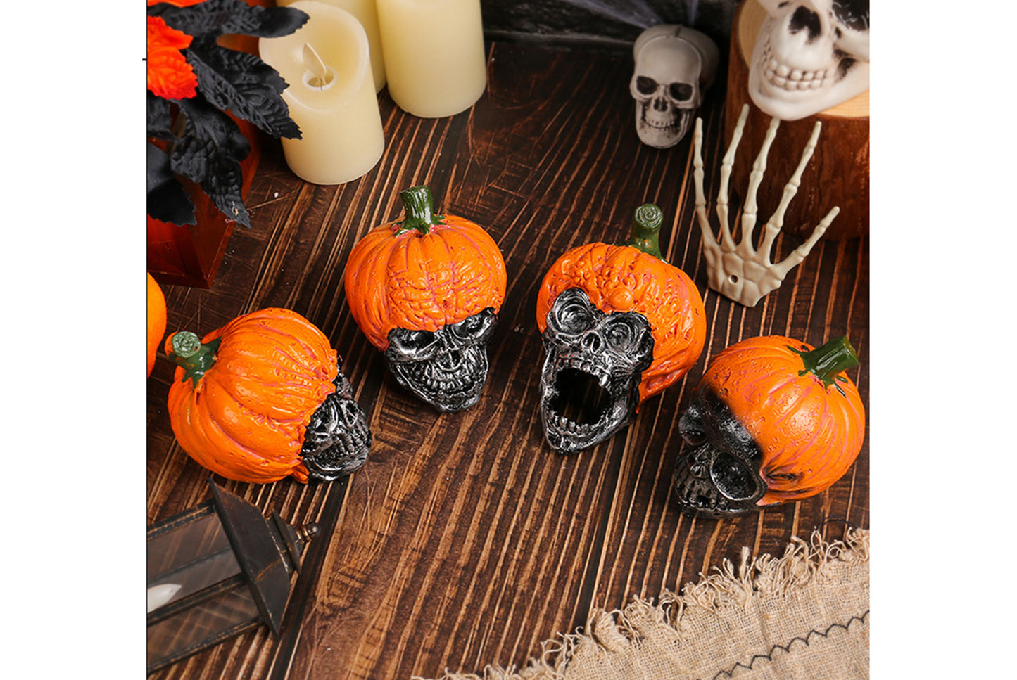Halloween Resin Skull Figurine