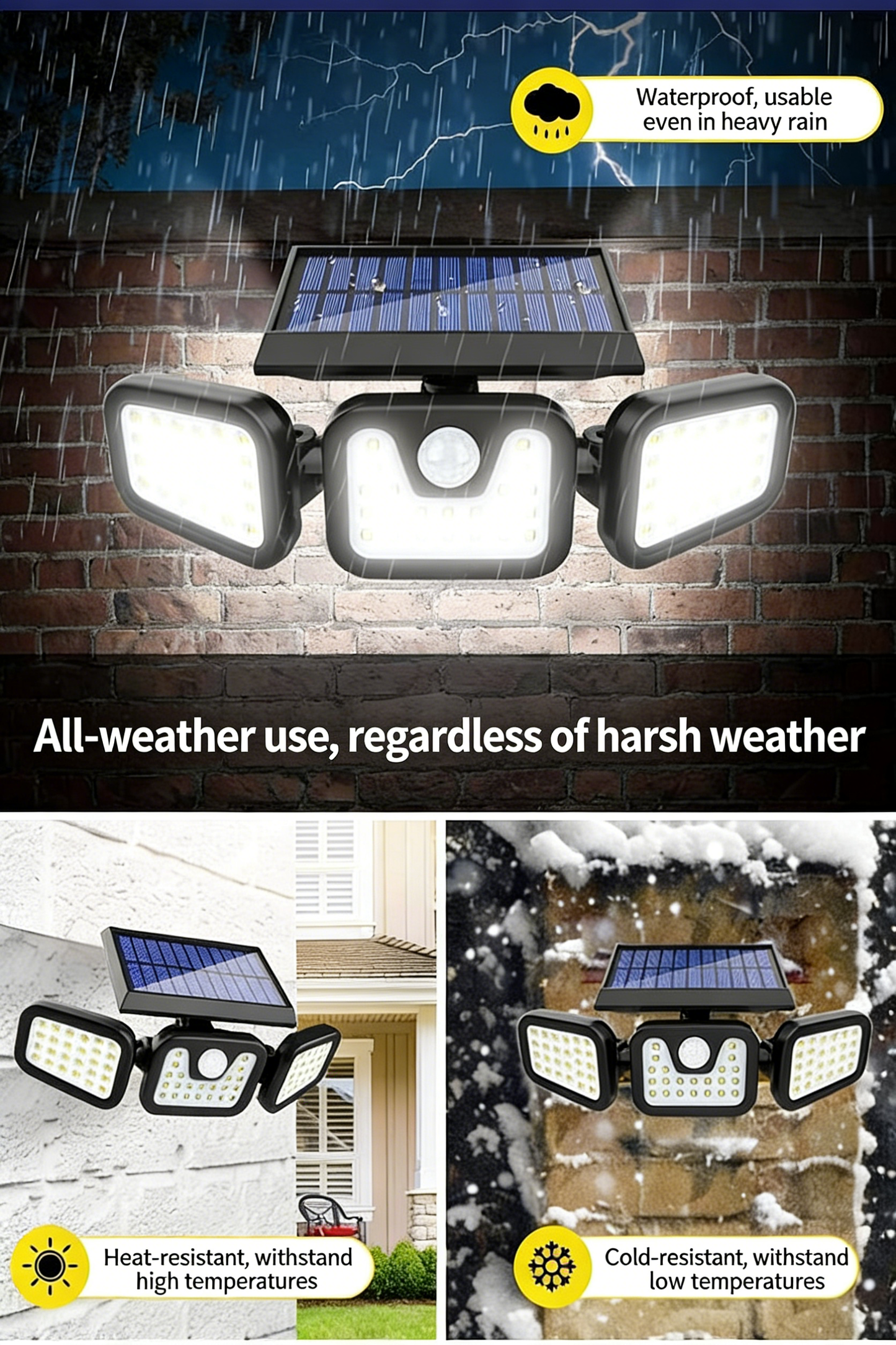 Three-Head Split Wall Light