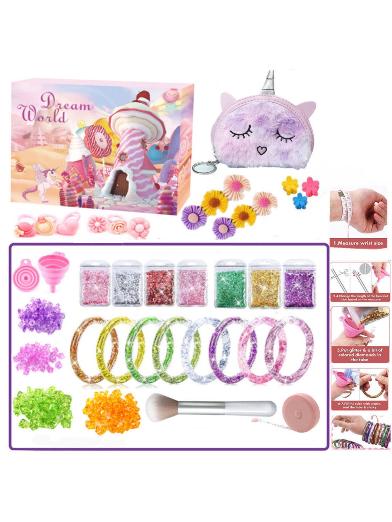 Unicorn Mermaid DIY Ornament Gift Box Set-Girls