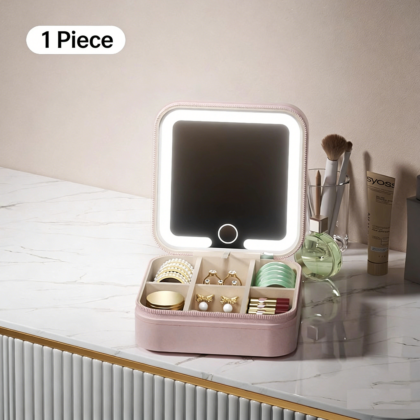 Portable Folding LED Makeup Mirror