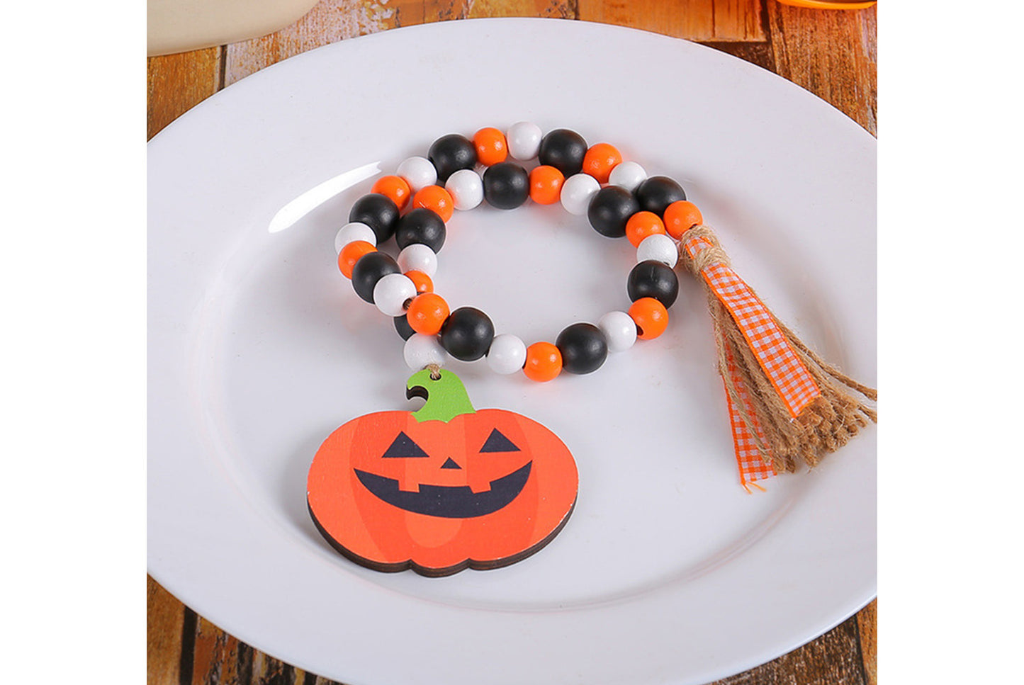 Halloween Wooden Bead Pendant