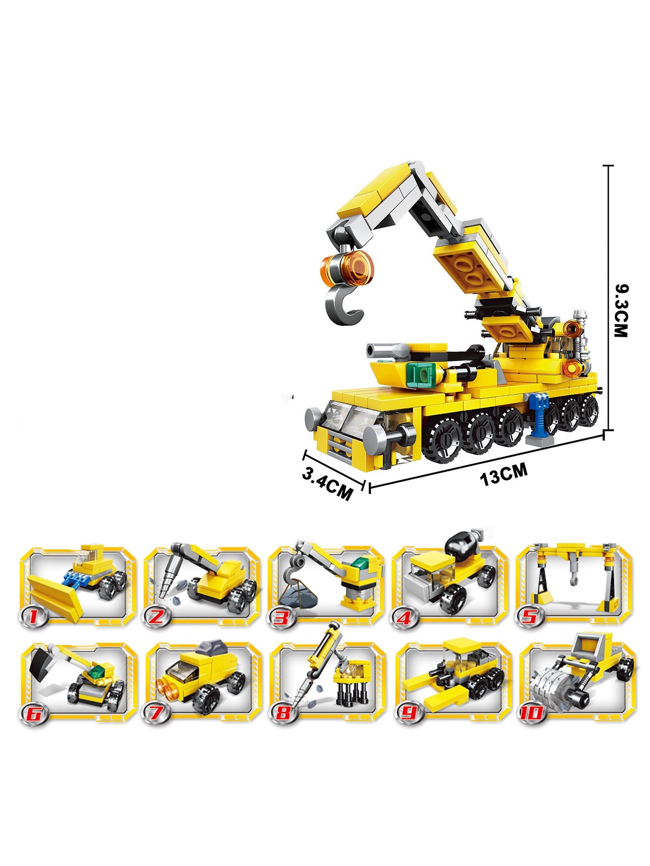 New Engineering Vehicle Fire Truck 12-in-1
