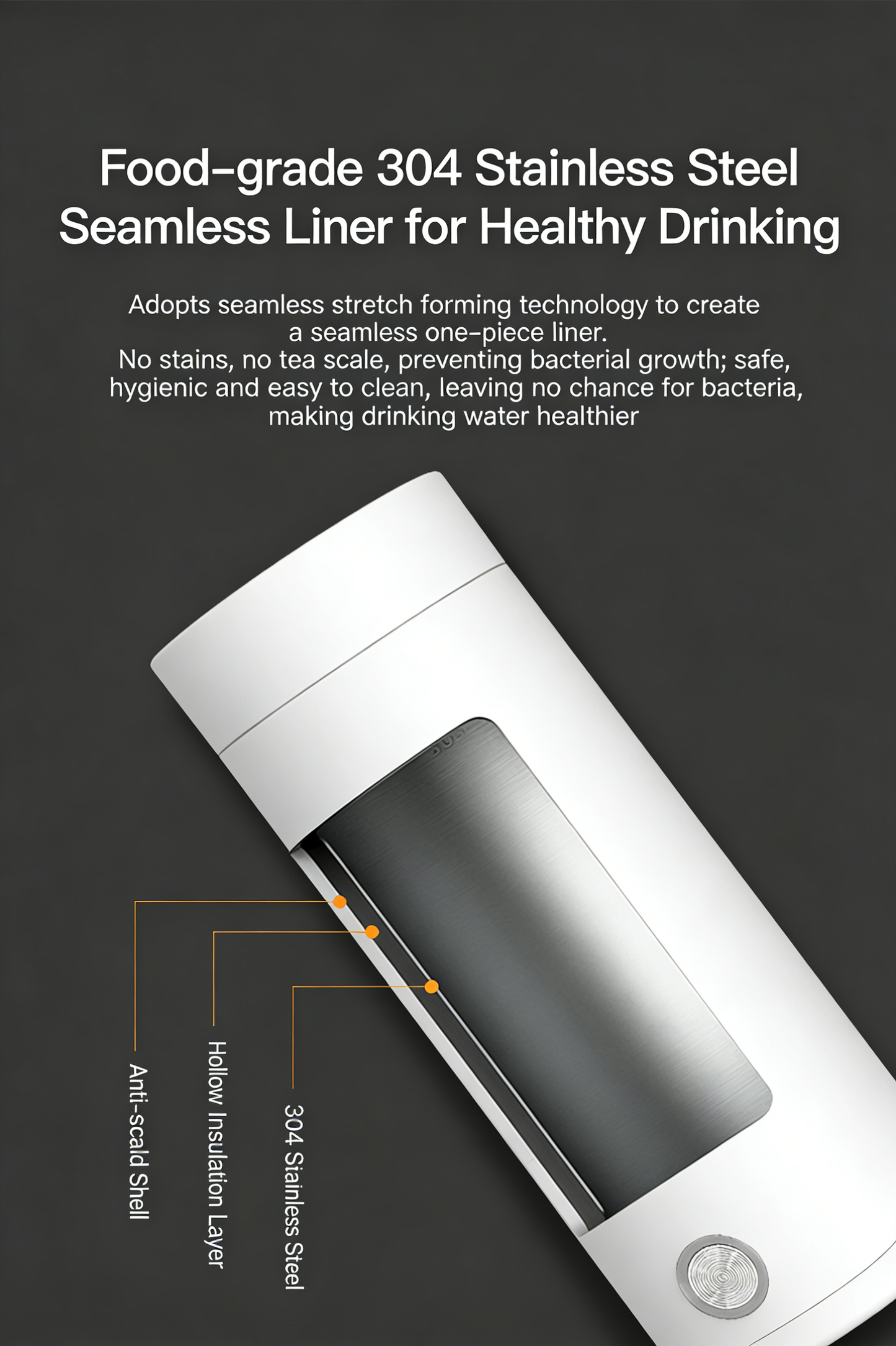 **Small Portable Electric Cup Travel Insulated Kettle**