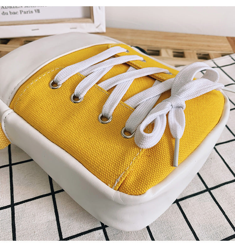 Patchwork Canvas Crossbody Bag for Women