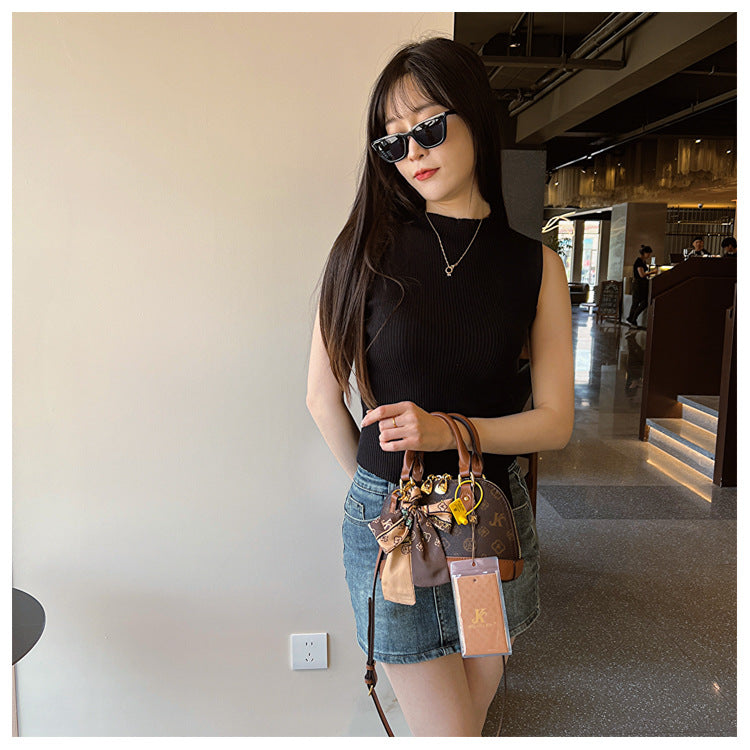 Monogram Letter Shell Bag