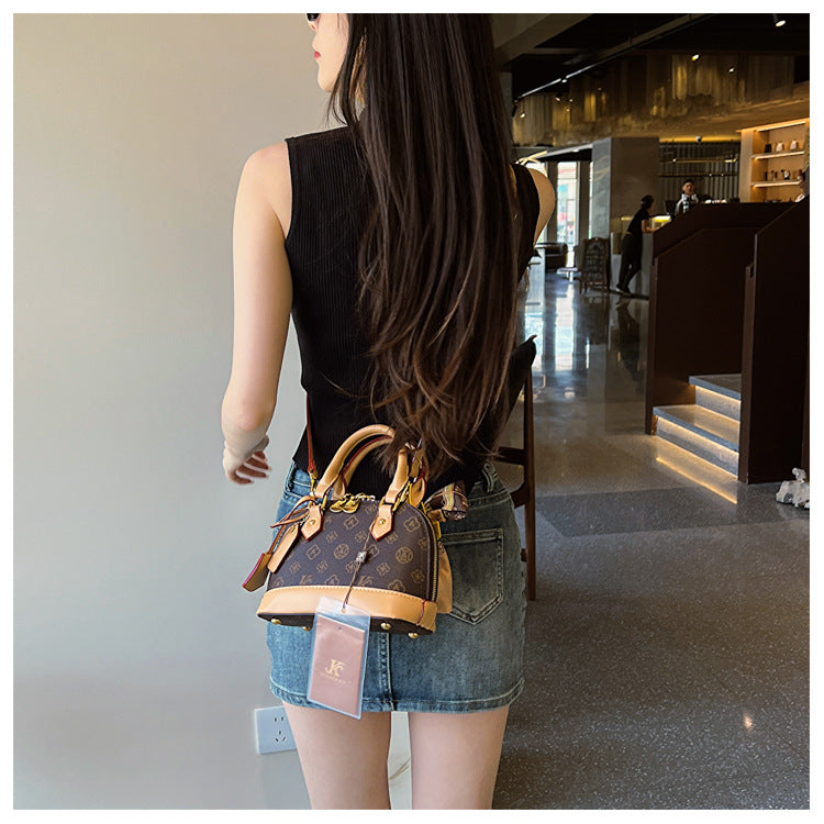 Monogram Letter Shell Bag