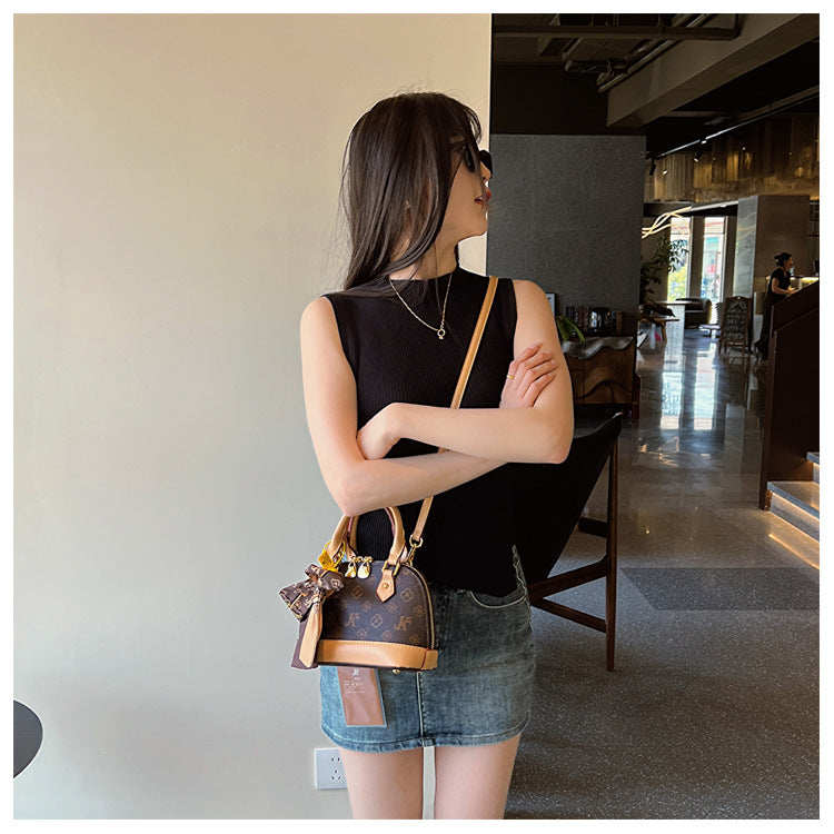 Monogram Letter Shell Bag