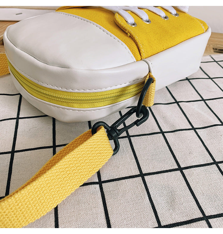 Patchwork Canvas Crossbody Bag for Women