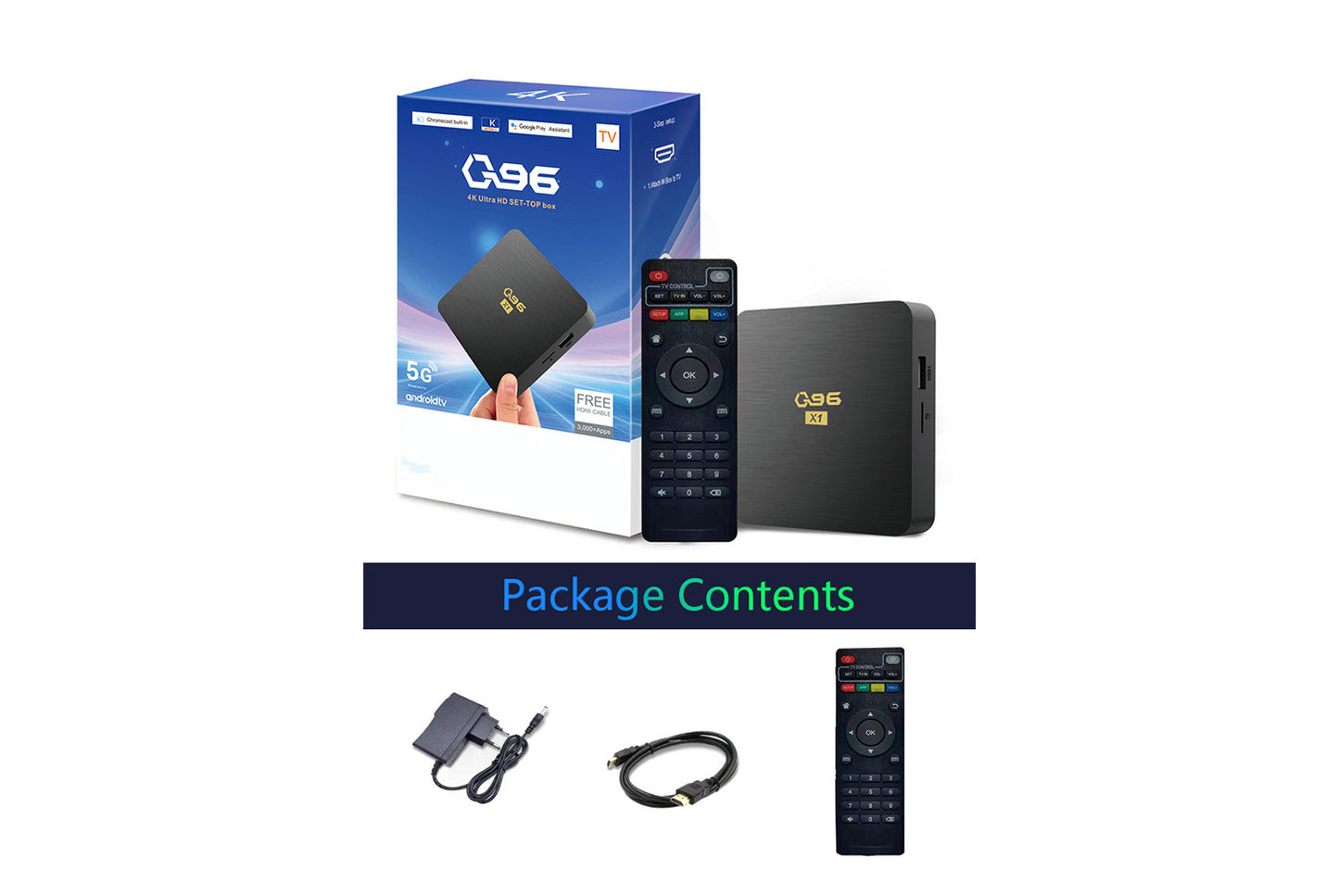 **Q96X1 4K Smart Internet Set-Top Box 8GB+128GB UK Edition**(UK plug)