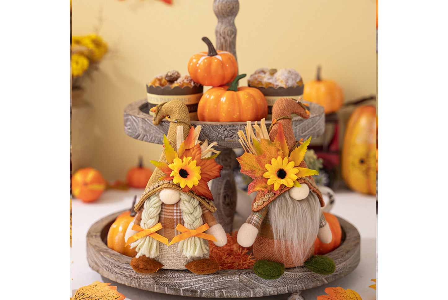 Thanksgiving Decorations, Standing Faceless Doll Gnome Figurine