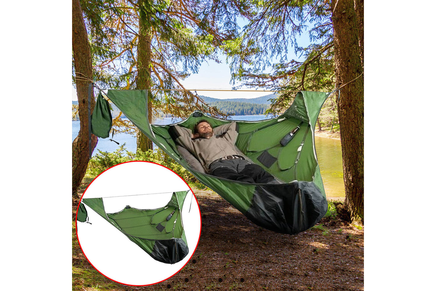 Portable Single Hammock for Outdoor Survival