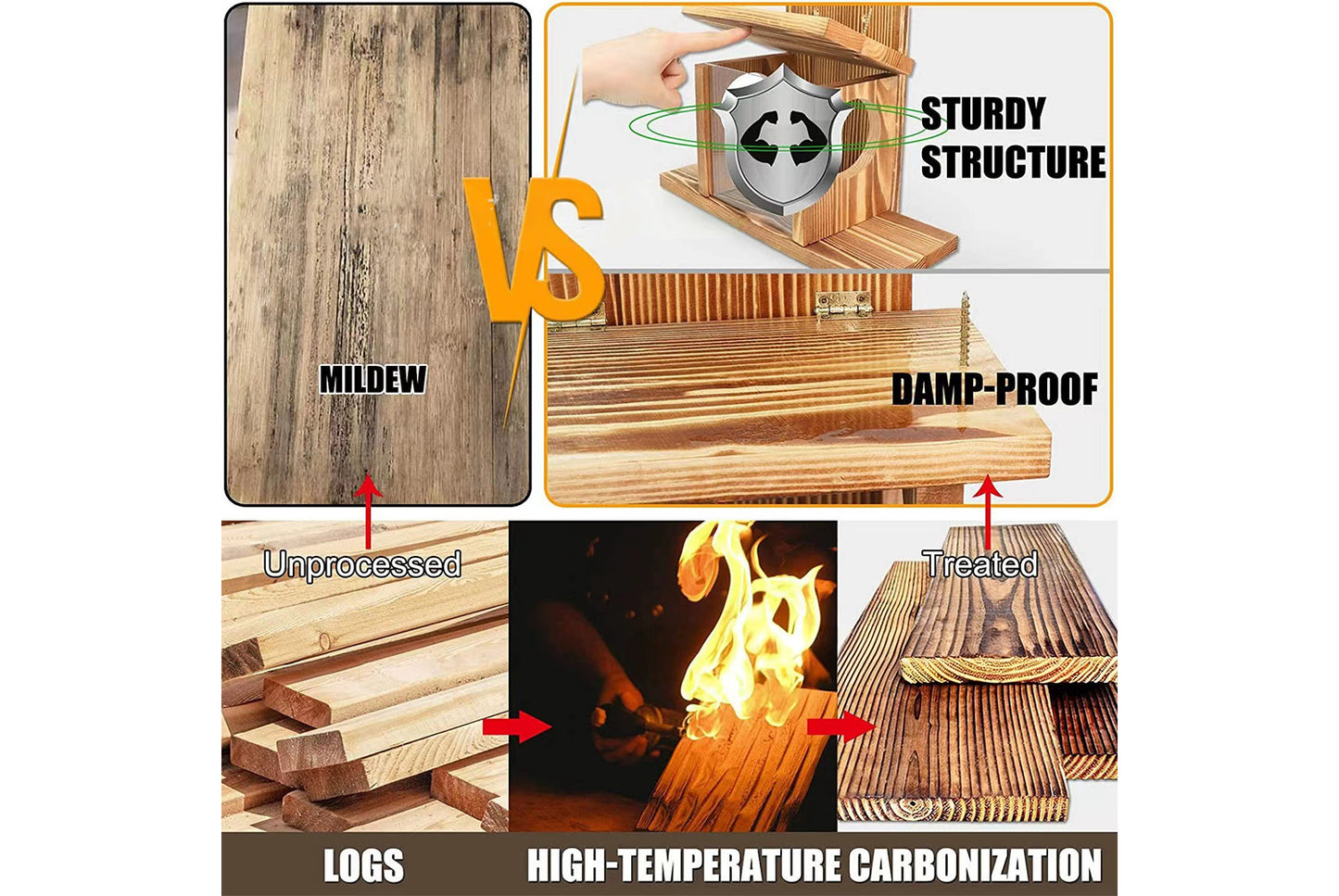 Wooden Squirrel Feeder