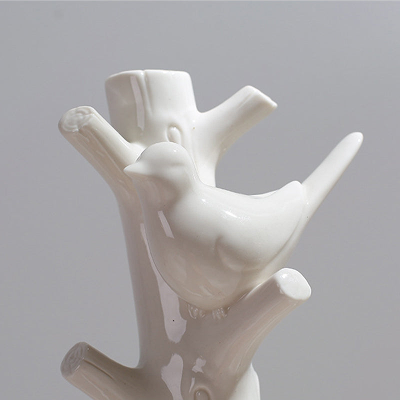 Chinese style white porcelain cloakroom hook ornaments