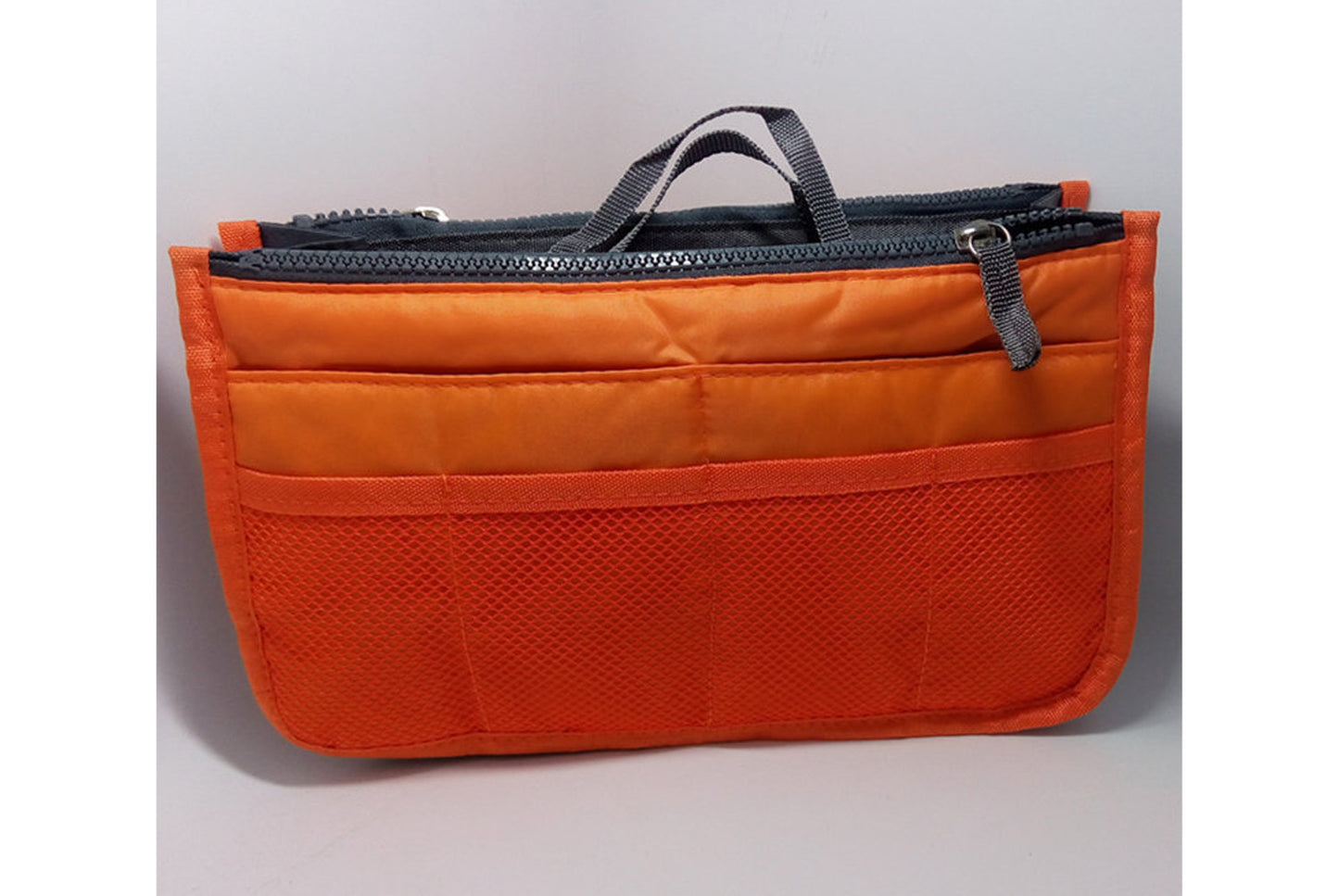 Double zipper storage bag