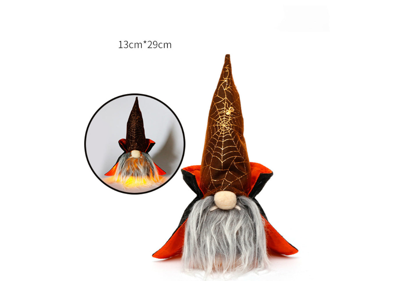 **Halloween Pirate Color-Changing Lights Faceless Old Man Doll Ornament**
