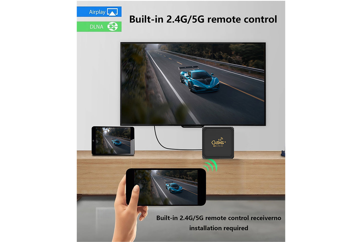 **Q96+ 5G Internet TV Set-Top Box 8GB+128GB UK Edition**(UK plug)