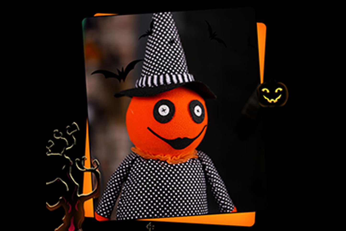 **Halloween Cute Pumpkin Boy with Retractable Legs**