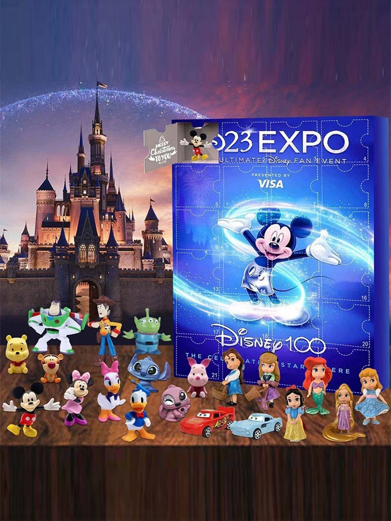 Christmas Mickey Mouse Blind Box Decorations Disney Countdown Calendar Gift