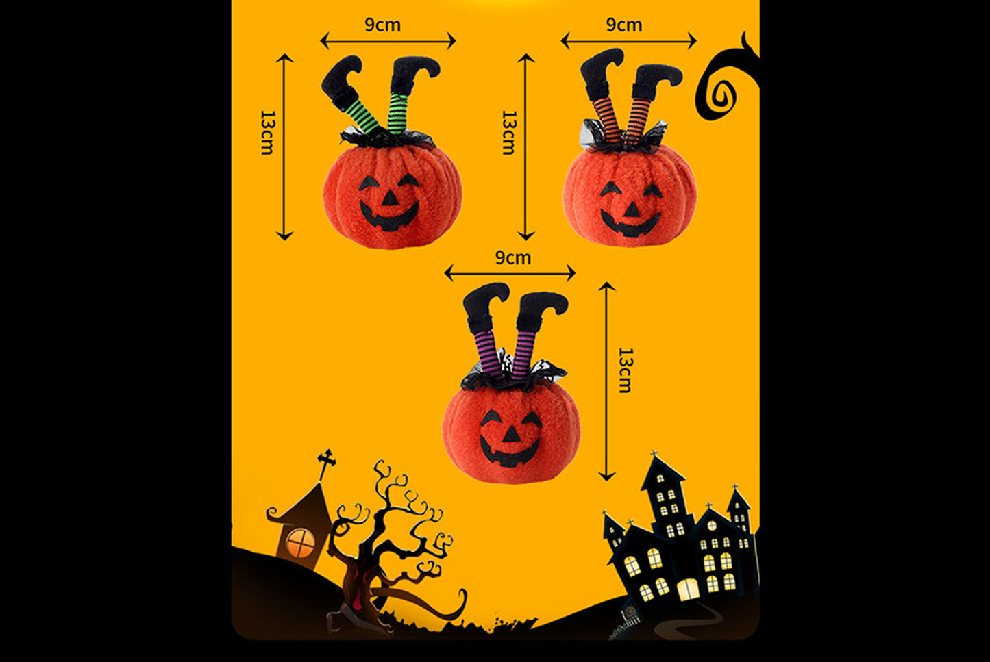 **Halloween Witch's Foot Pumpkin Doll**