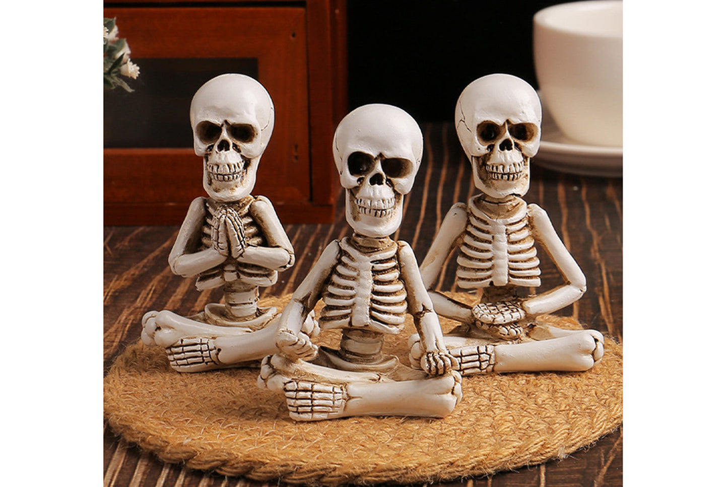 Meditating Skull Tabletop Ornament