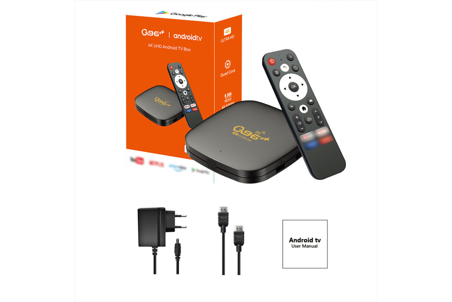 **Q96++ Android Internet TV Set-Top Box 8GB+128GB Edition**(UK plug)