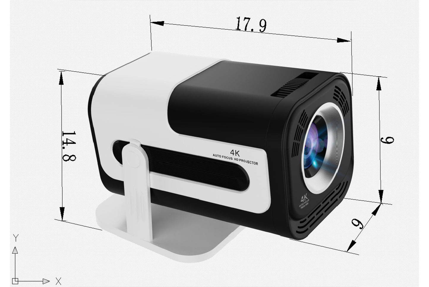 **Smart 4K Home Projector Portable Home Theater System**(UK plug)