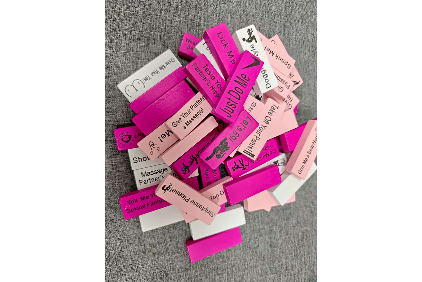 Wooden Jenga Tower Game (Three-Color English Blocks