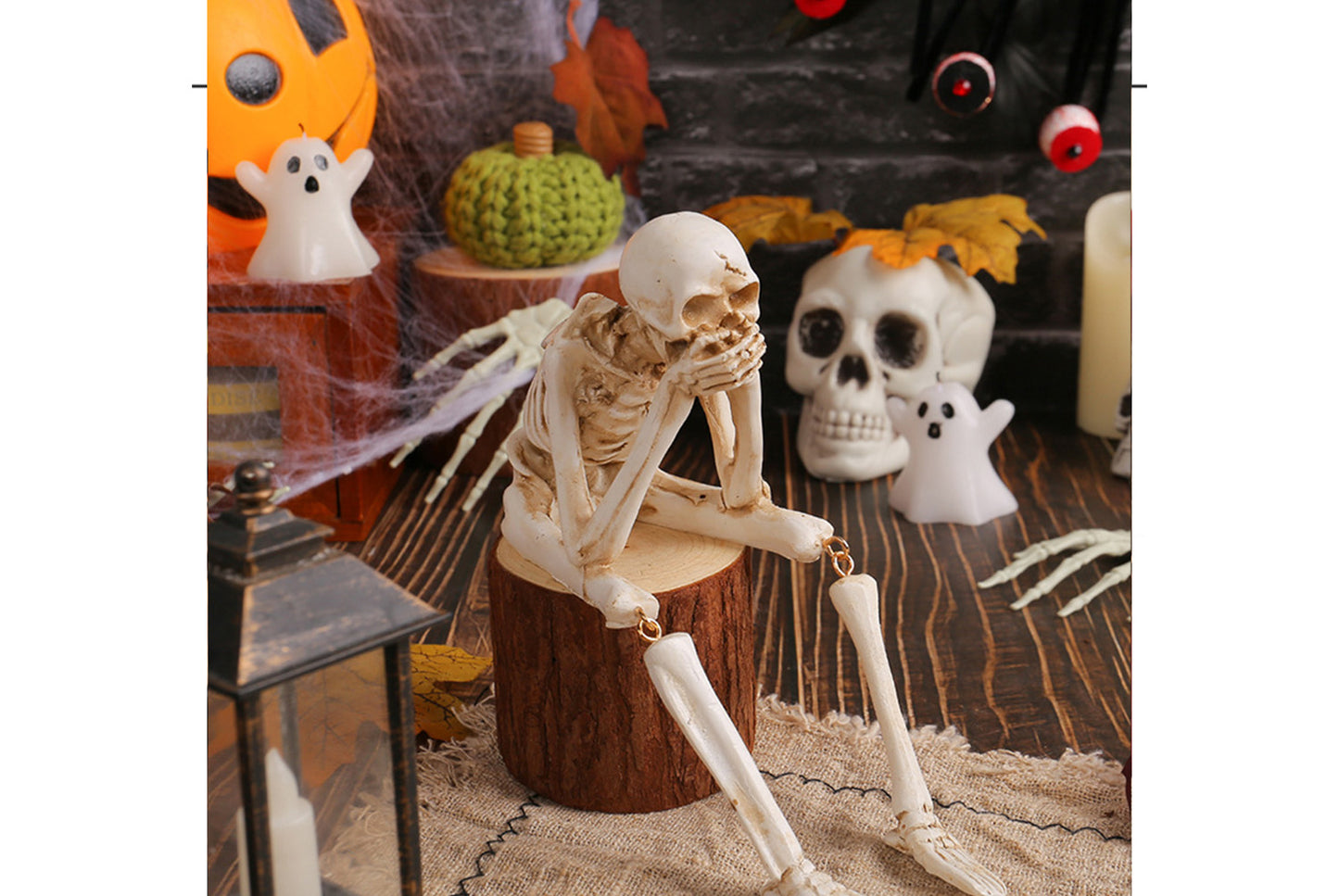 Halloween Resin Skeleton Ornaments | Three "Don't Hear, Don't See, Don't Talk" Styles