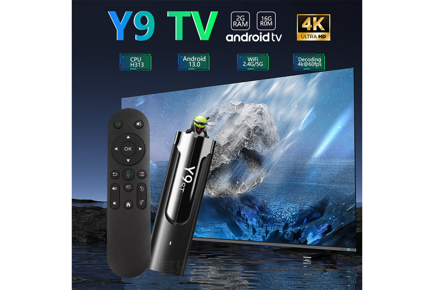 **M98 Y9 Android 12 Internet Set-Top Box 2GB+16GB Mini TV Box**(UK plug)