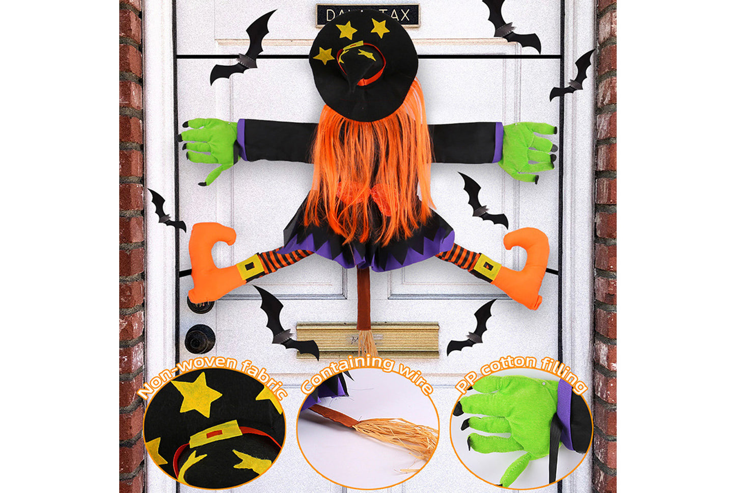 Halloween Tree-Climbing Witch Decoration