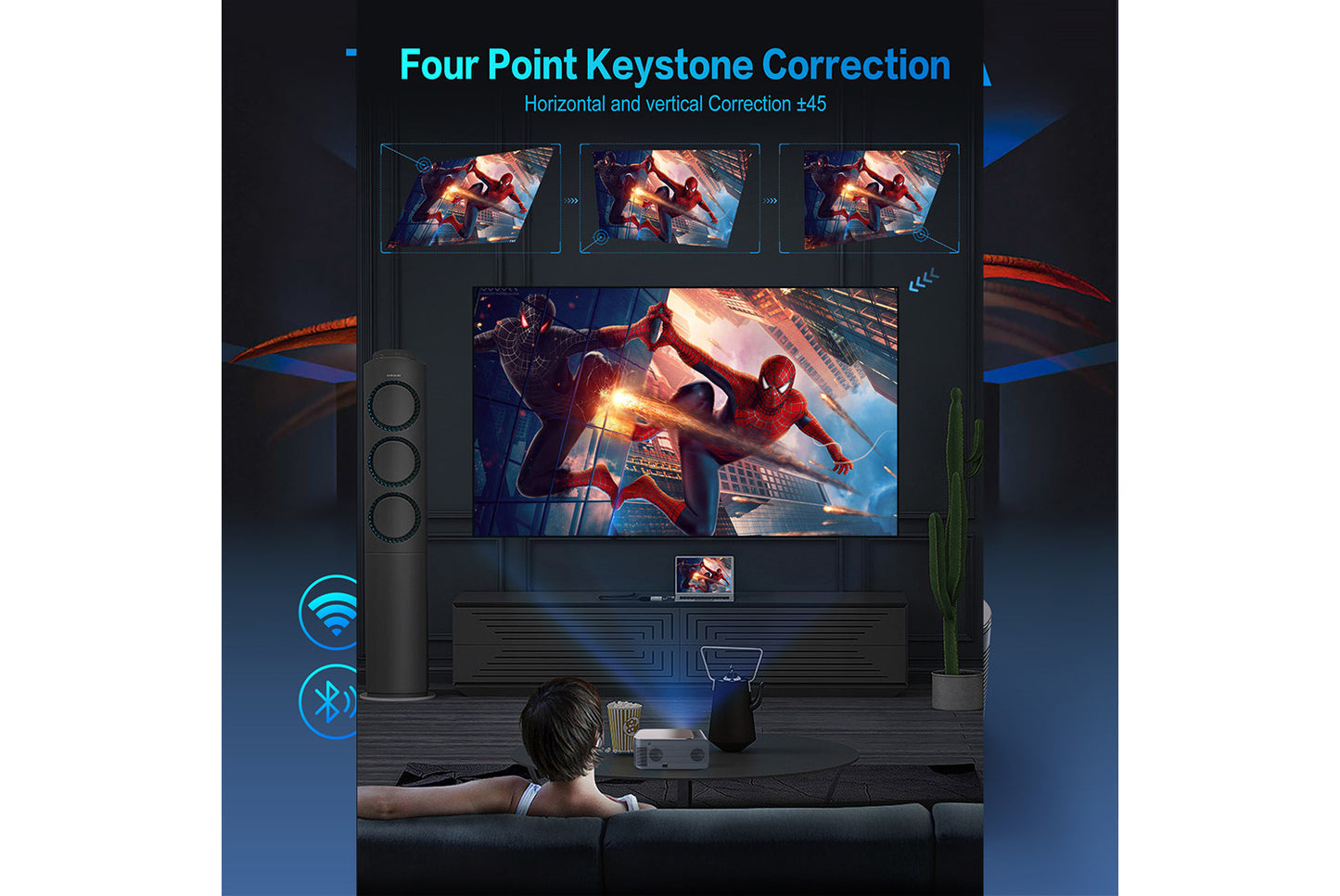 **M8 Smart Projector LCD Android 8K Home Projector**(UK plug)