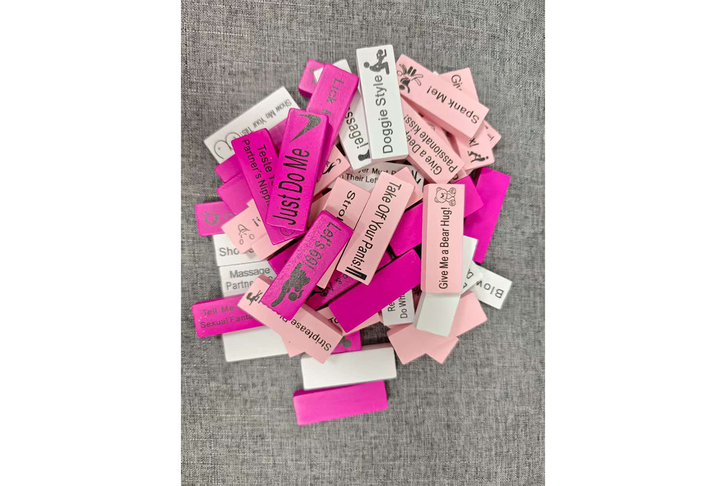 Wooden Jenga Tower Game (Three-Color English Blocks