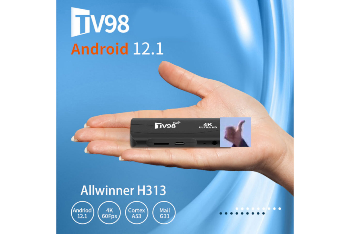 **TV98 Android Smart Internet Set-Top Box 2GB+16GB**(UK plug)